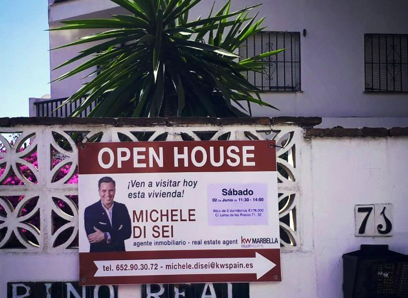 Open House en La Costa del Sol | Señalización vivienda